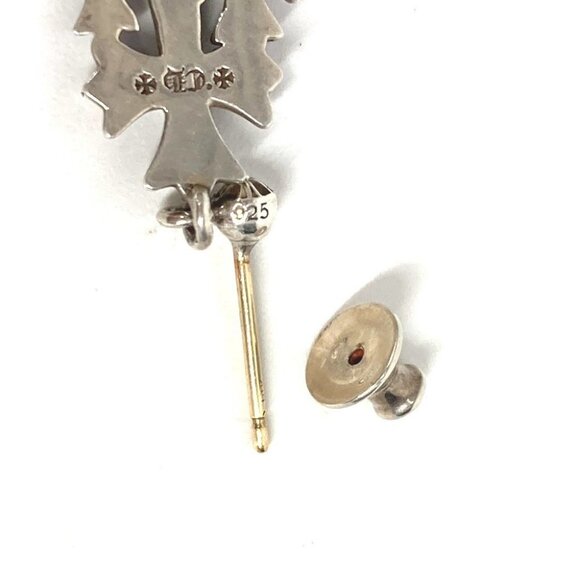 CHROME HEARTS 3 CH CROSS DROP Triple CH Cross Pierce SV925 / K14 Silver - Picture 5 of 7